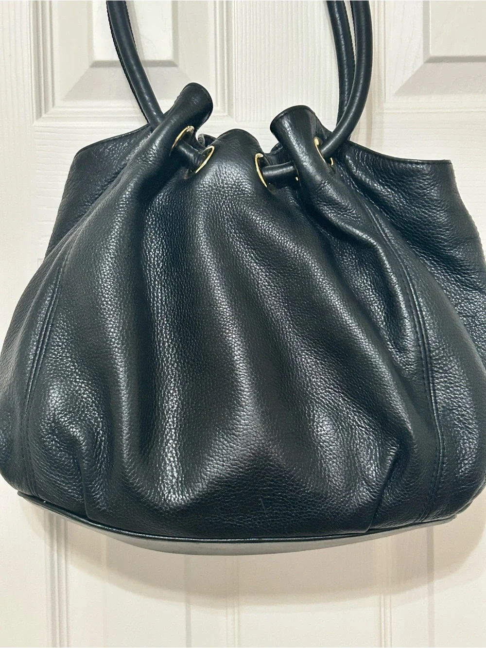 Michael Kors Black Leather Hobo Bag and Michael Kors Black Lock Wallet Bundle